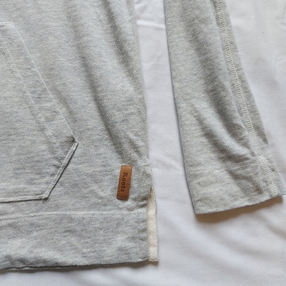 Roots hooded gray lightweight shirt with pocket, XS - Picture 2 of 6